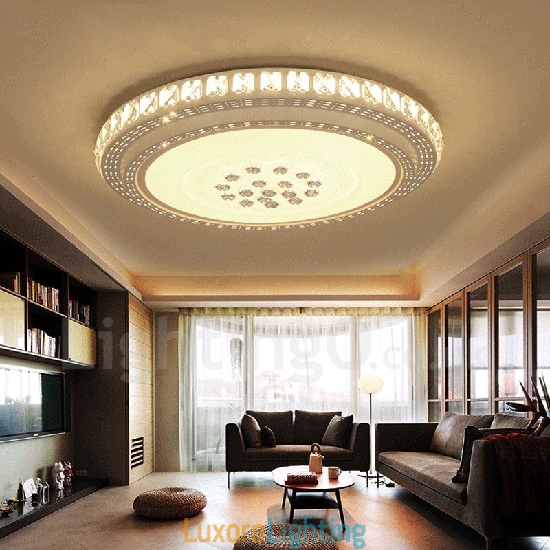 Designer Touch Decorative Modern Contemporary Integrated Bath Metal Flush Mount Light