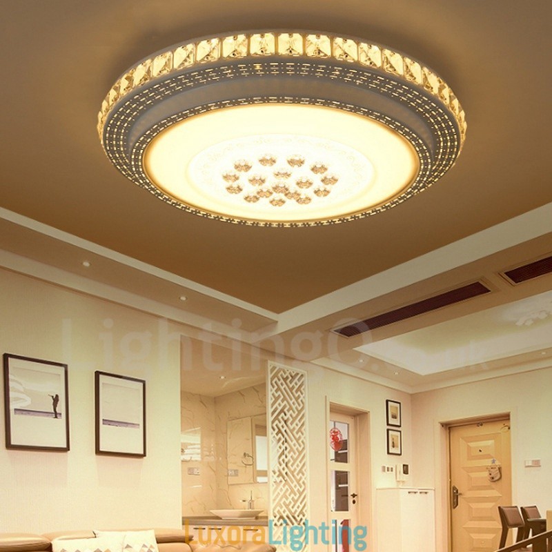 Designer Touch Decorative Modern Contemporary Integrated Bath Metal Flush Mount Light