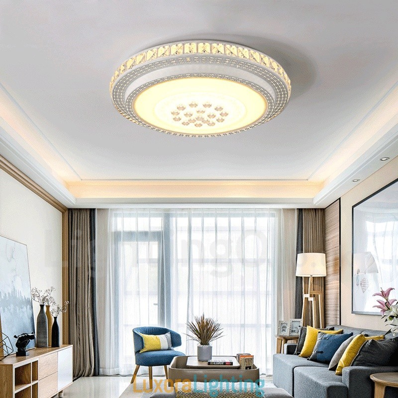 Designer Touch Decorative Modern Contemporary Integrated Bath Metal Flush Mount Light