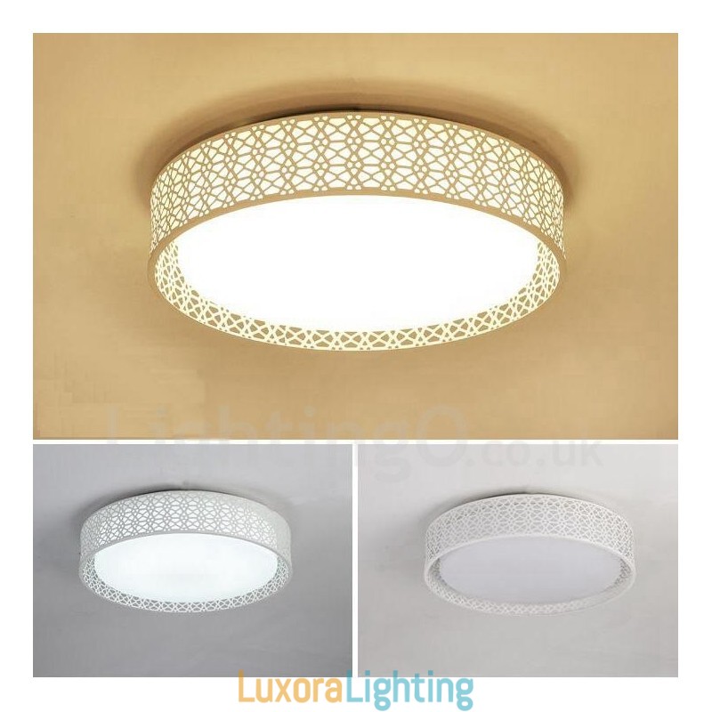 Designer Touch Decorative Modern Contemporary Integrated Metal Flush Mount Light