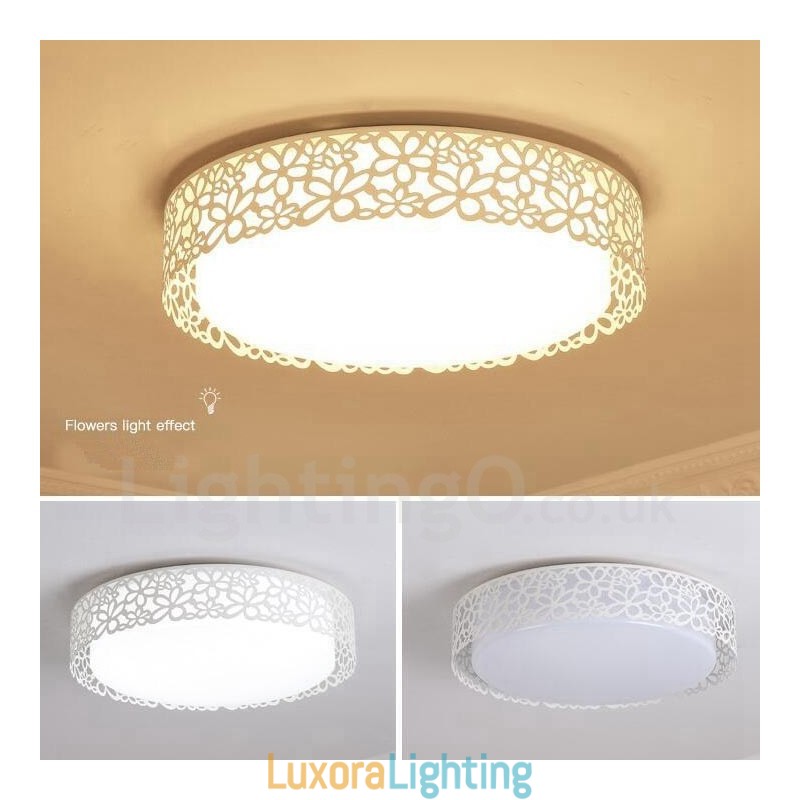 Designer Touch Decorative Modern Contemporary Integrated Metal Flush Mount Light