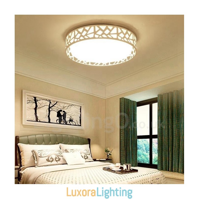 Designer Touch Decorative Modern Contemporary Integrated Metal Flush Mount Light