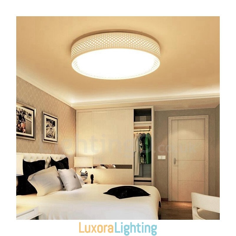 Designer Touch Decorative Modern Contemporary Integrated Metal Flush Mount Light