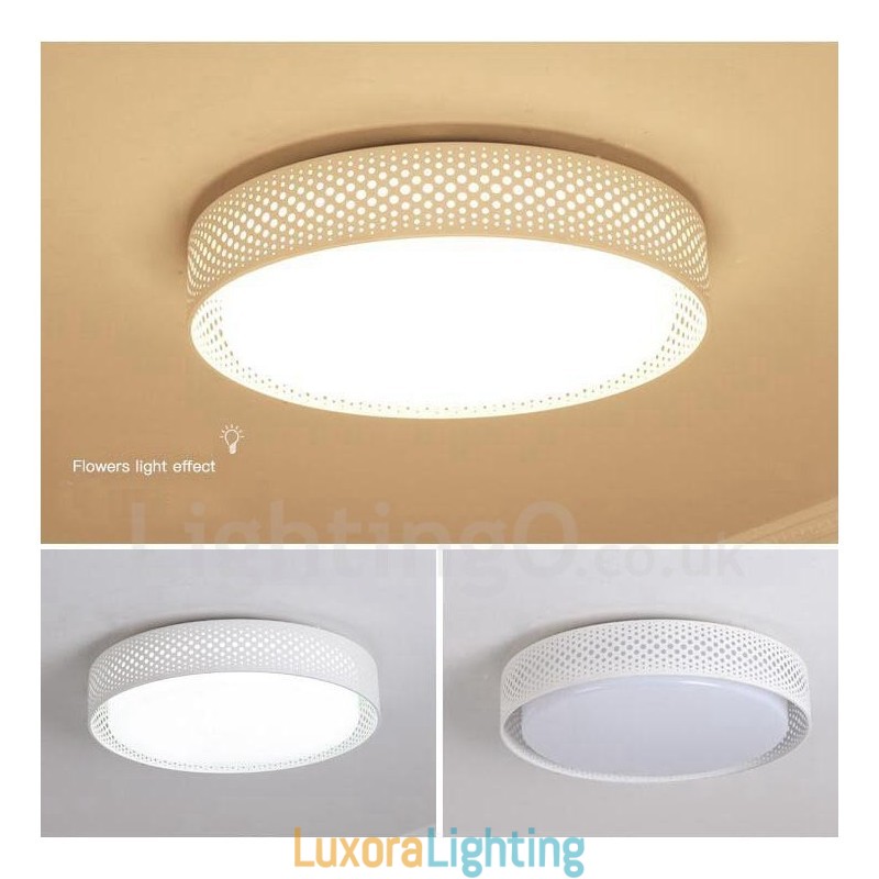 Designer Touch Decorative Modern Contemporary Integrated Metal Flush Mount Light