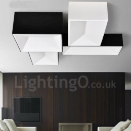 Designer Touch Decorative Modern Contemporary Integrated Metal Flush Mount Light