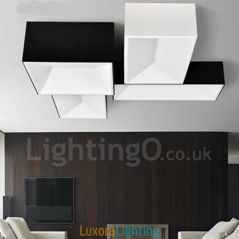 Designer Touch Decorative Modern Contemporary Integrated Metal Flush Mount Light