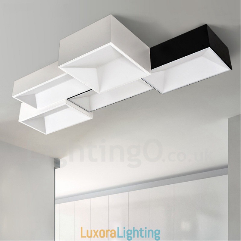 Designer Touch Decorative Modern Contemporary Integrated Metal Flush Mount Light