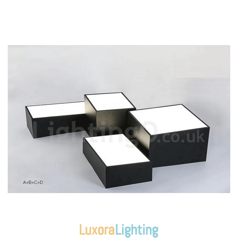 Designer Touch Decorative Modern Contemporary Integrated Metal Flush Mount Light