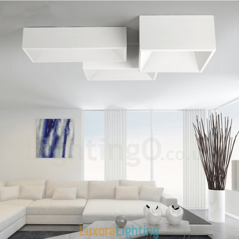 Designer Touch Decorative Modern Contemporary Integrated Metal Flush Mount Light