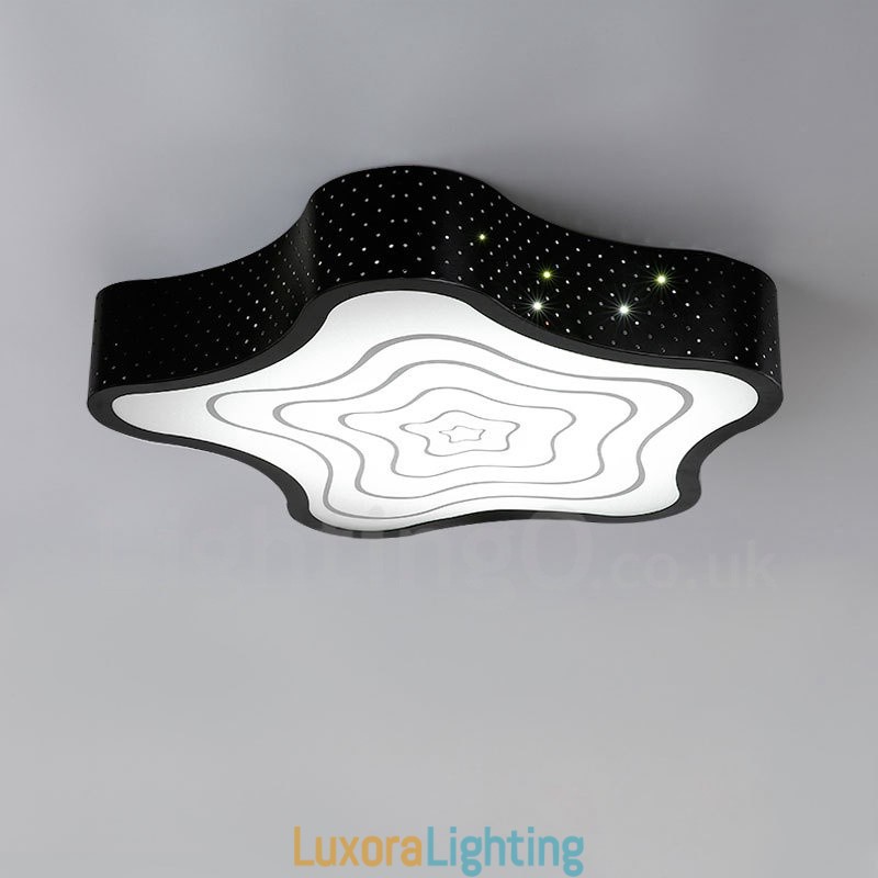 Designer Touch Decorative Modern Contemporary Integrated Metal Flush Mount Light