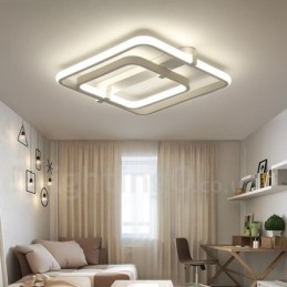 Designer Touch Decorative 2 Rings Modern Contemporary Integrated Flush Mount Light