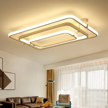 Designer Touch Decorative 3 Rings Modern Contemporary Integrated Flush Mount Light