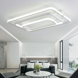 Designer Touch Decorative 3 Rings Modern Contemporary Integrated Flush Mount Light