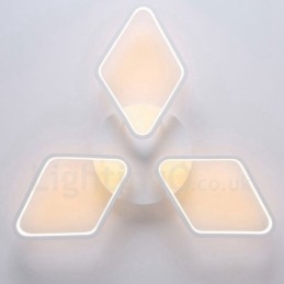 Designer Touch Decorative 3 Light Modern Contemporary Integrated Metal Flush Mount Light