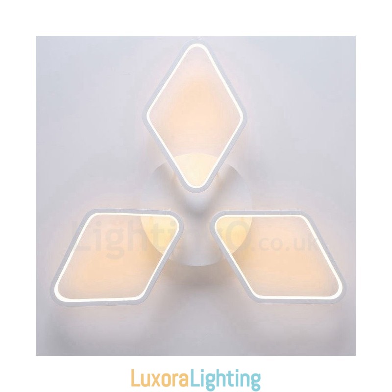 Designer Touch Decorative 3 Light Modern Contemporary Integrated Metal Flush Mount Light