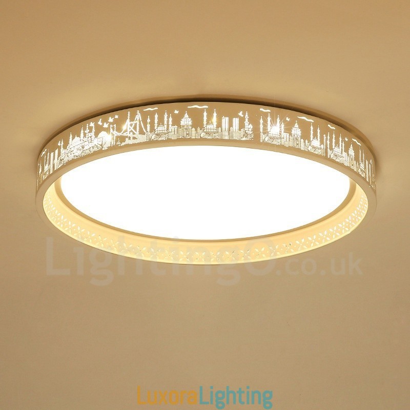 Designer Touch Decorative Modern Contemporary Integrated Metal Flush Mount Light