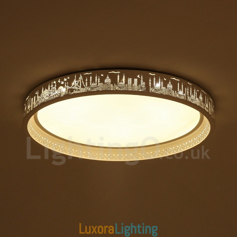 Designer Touch Decorative Modern Contemporary Integrated Metal Flush Mount Light