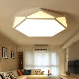 Designer Touch Decorative Modern Contemporary Integrated Metal Flush Mount Light