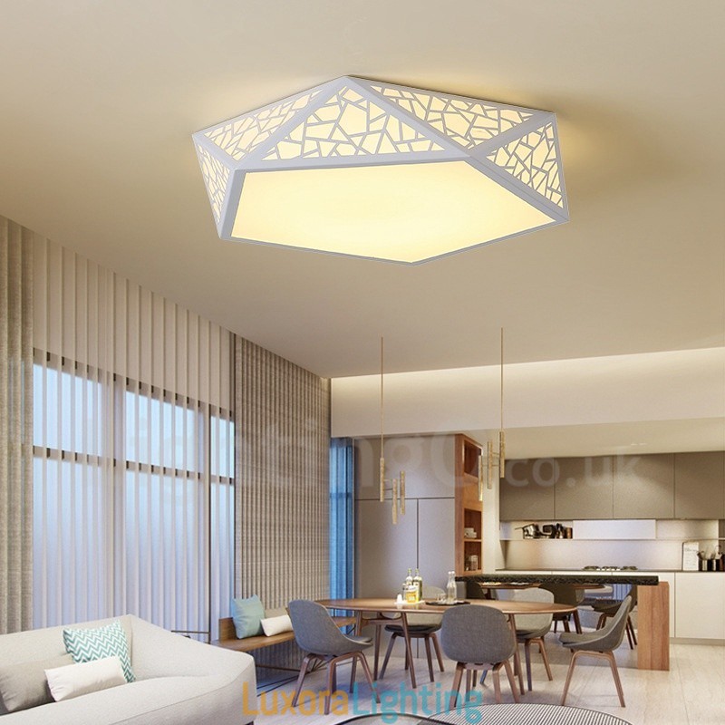 Designer Touch Decorative Modern Contemporary Integrated Flush Mount Light