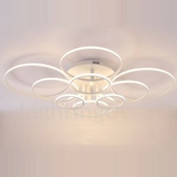 Designer Touch Decorative 10 Light Modern Contemporary Integrated Metal Flush Mount Light