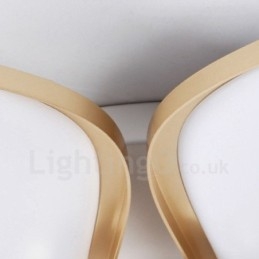 Designer Touch Decorative 3 Light Modern Contemporary Integrated Metal Flush Mount Light