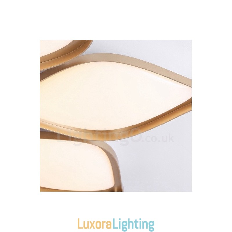 Designer Touch Decorative 3 Light Modern Contemporary Integrated Metal Flush Mount Light