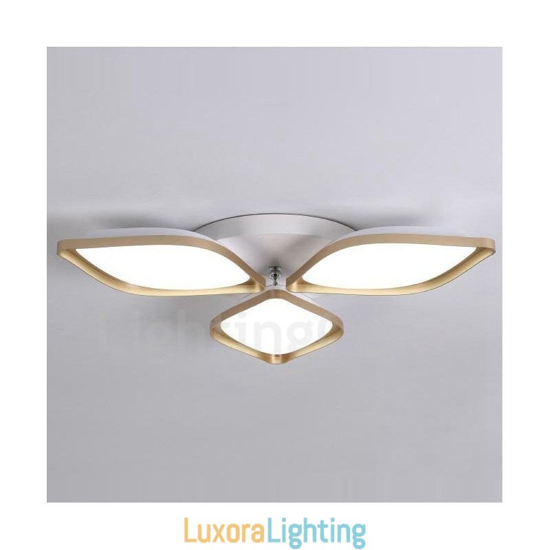 Designer Touch Decorative 3 Light Modern Contemporary Integrated Metal Flush Mount Light