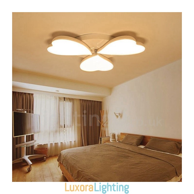 Designer Touch Decorative 3 Light Modern Contemporary Integrated Metal Flush Mount Light