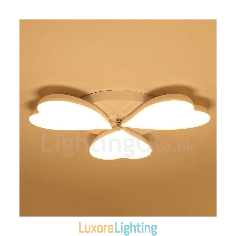 Designer Touch Decorative 3 Light Modern Contemporary Integrated Metal Flush Mount Light