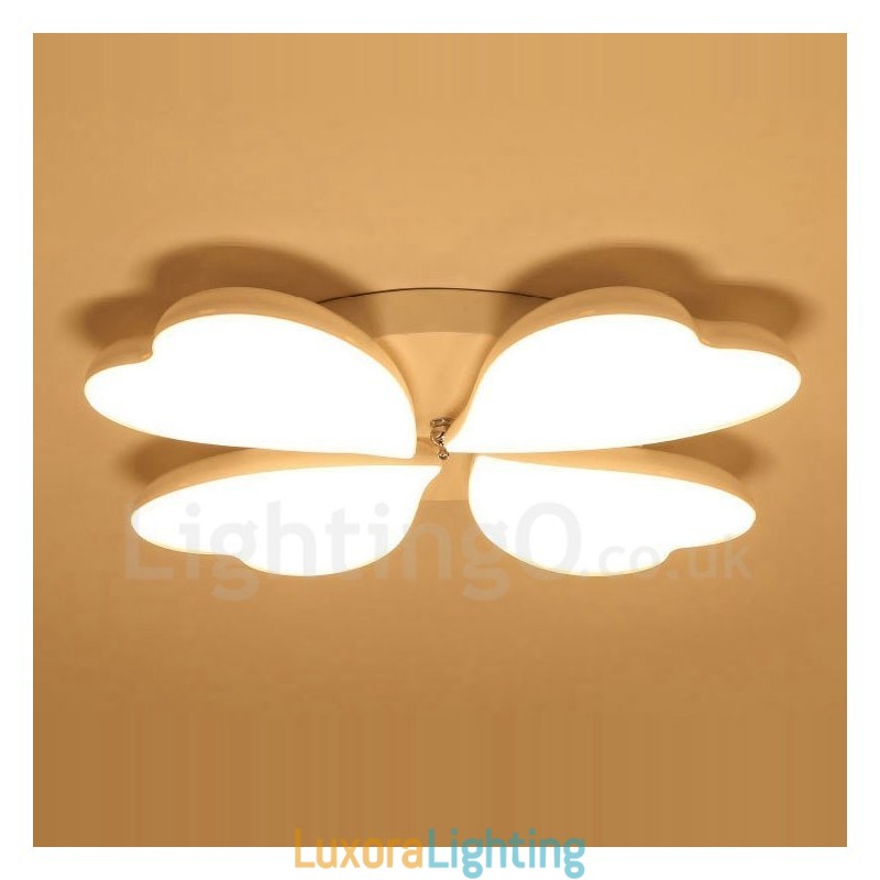 Designer Touch Decorative 4 Light Modern Contemporary Integrated Metal Flush Mount Light