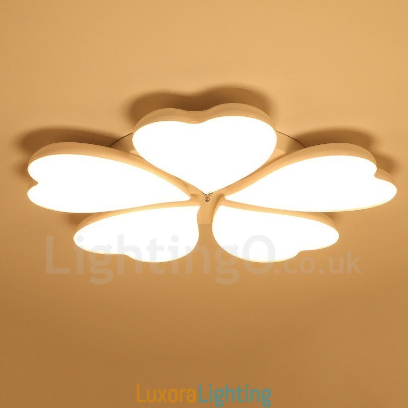 Designer Touch Decorative 5 Light Modern Contemporary Integrated Metal Flush Mount Light