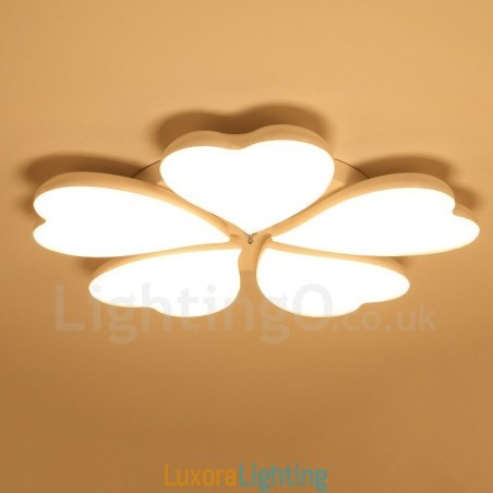 Designer Touch Decorative 5 Light Modern Contemporary Integrated Metal Flush Mount Light