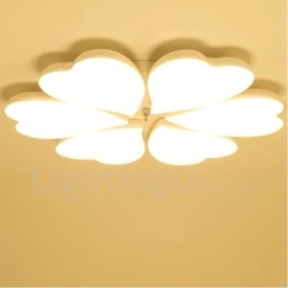 Designer Touch Decorative 6 Light Modern Contemporary Integrated Metal Flush Mount Light