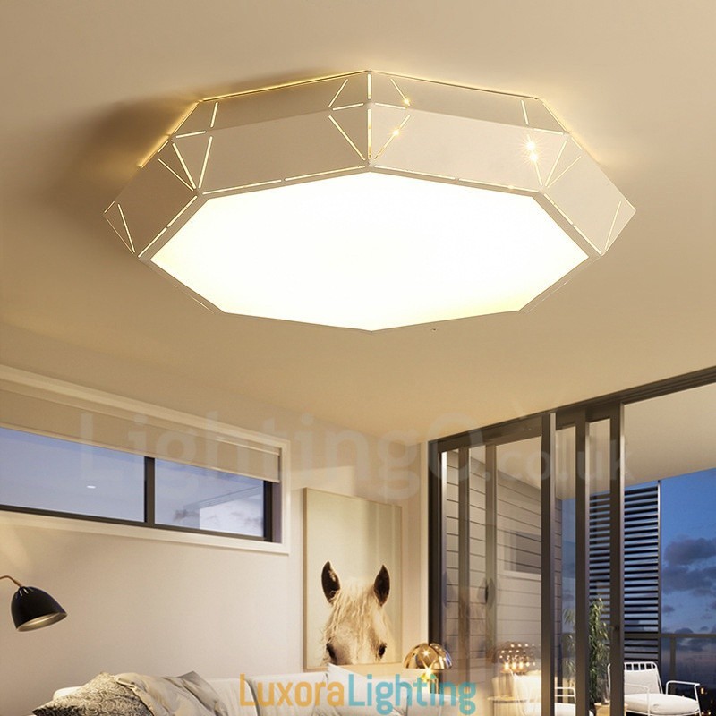 Designer Touch Decorative Modern Contemporary Integrated Metal Flush Mount Light