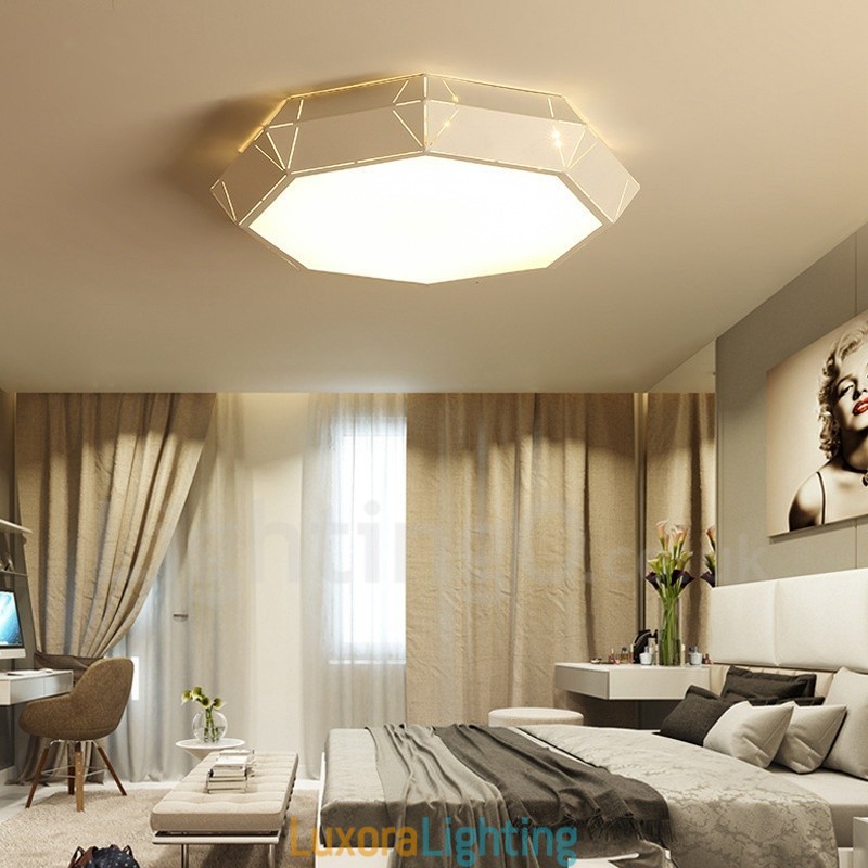 Designer Touch Decorative Modern Contemporary Integrated Metal Flush Mount Light