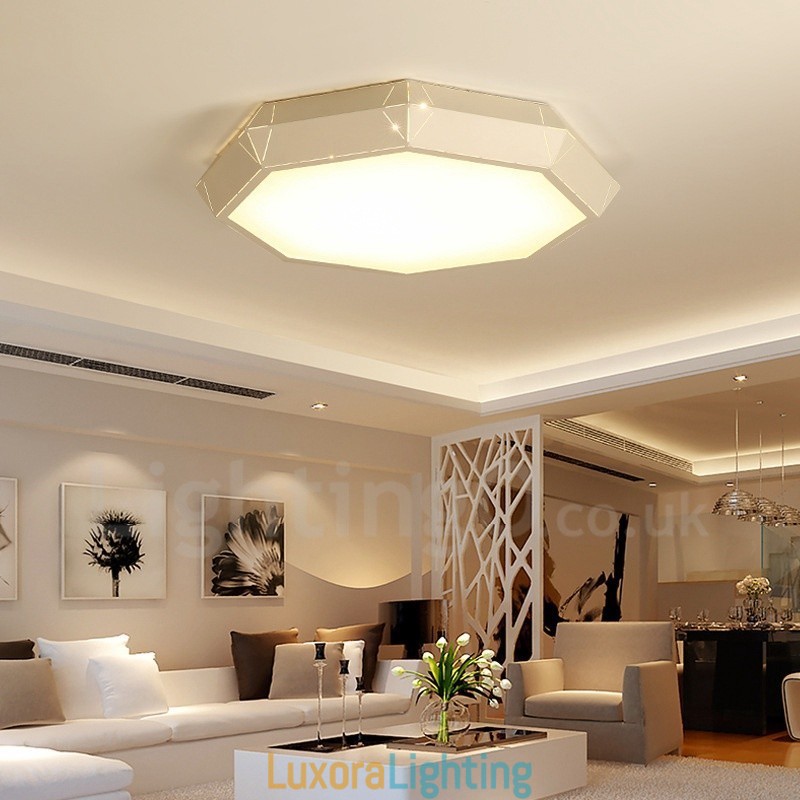 Designer Touch Decorative Modern Contemporary Integrated Metal Flush Mount Light