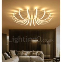 Designer Touch Decorative Modern Contemporary Integrated Metal Flush Mount Light