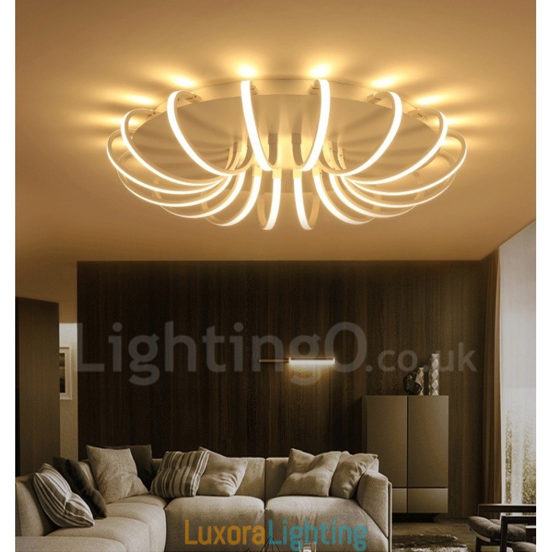 Designer Touch Decorative Modern Contemporary Integrated Metal Flush Mount Light
