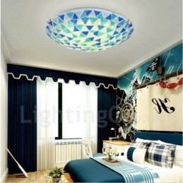 Designer Touch Decorative Rustic Lodge Integrated Flush Mount Light