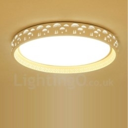 Designer Touch Decorative Modern Contemporary Integrated Integrated Metal Flush Mount Light