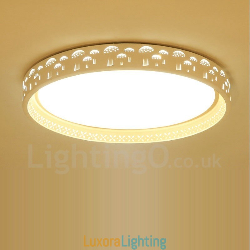 Designer Touch Decorative Modern Contemporary Integrated Integrated Metal Flush Mount Light