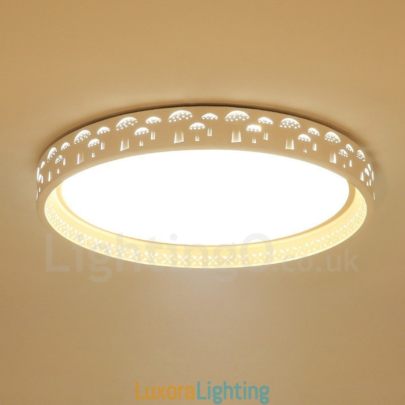 Designer Touch Decorative Modern Contemporary Integrated Integrated Metal Flush Mount Light