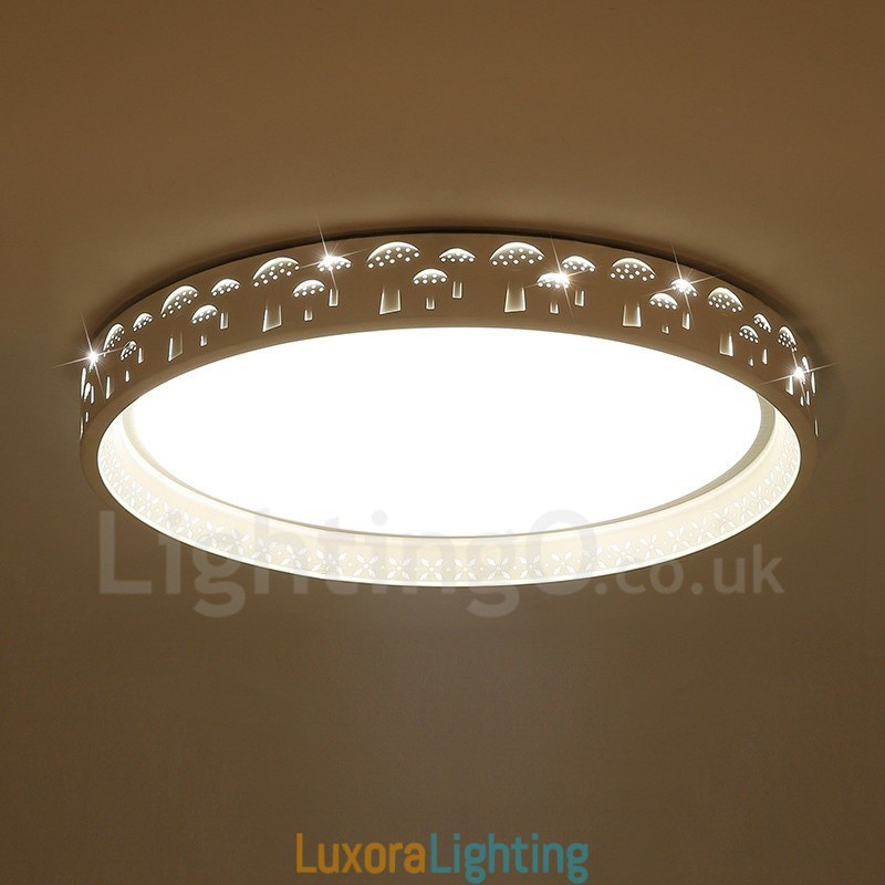 Designer Touch Decorative Modern Contemporary Integrated Integrated Metal Flush Mount Light