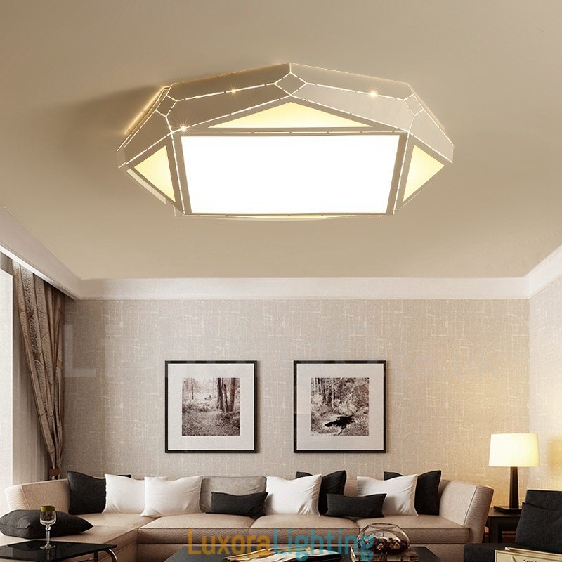 Designer Touch Decorative Modern Contemporary Integrated Metal Flush Mount Light