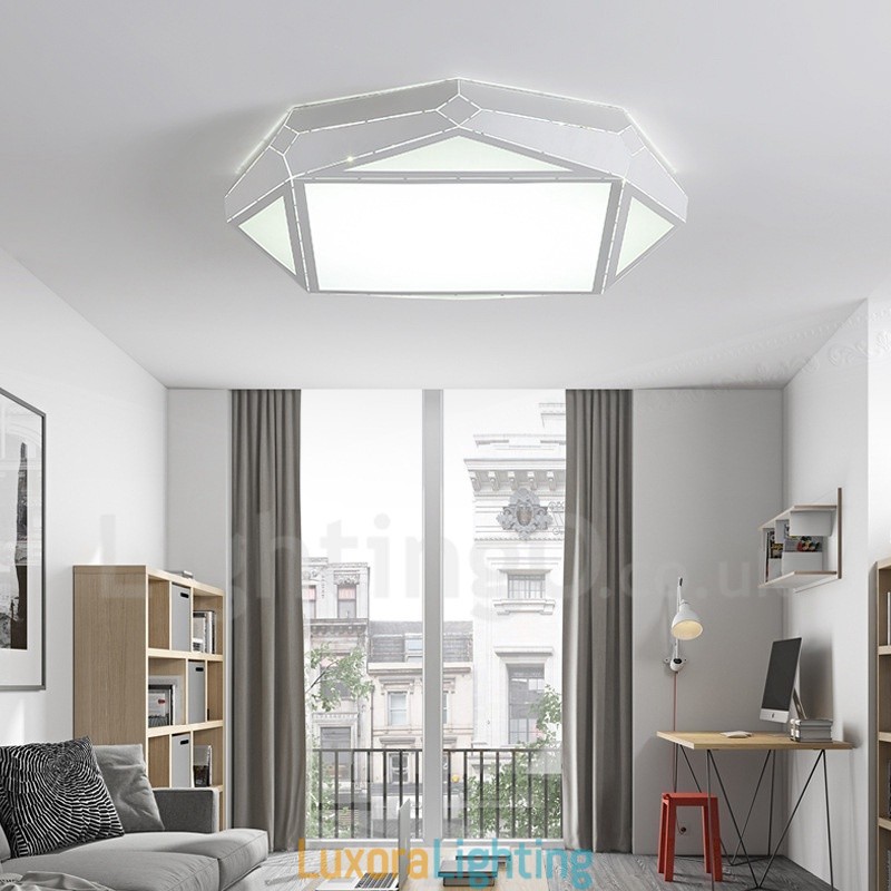 Designer Touch Decorative Modern Contemporary Integrated Metal Flush Mount Light