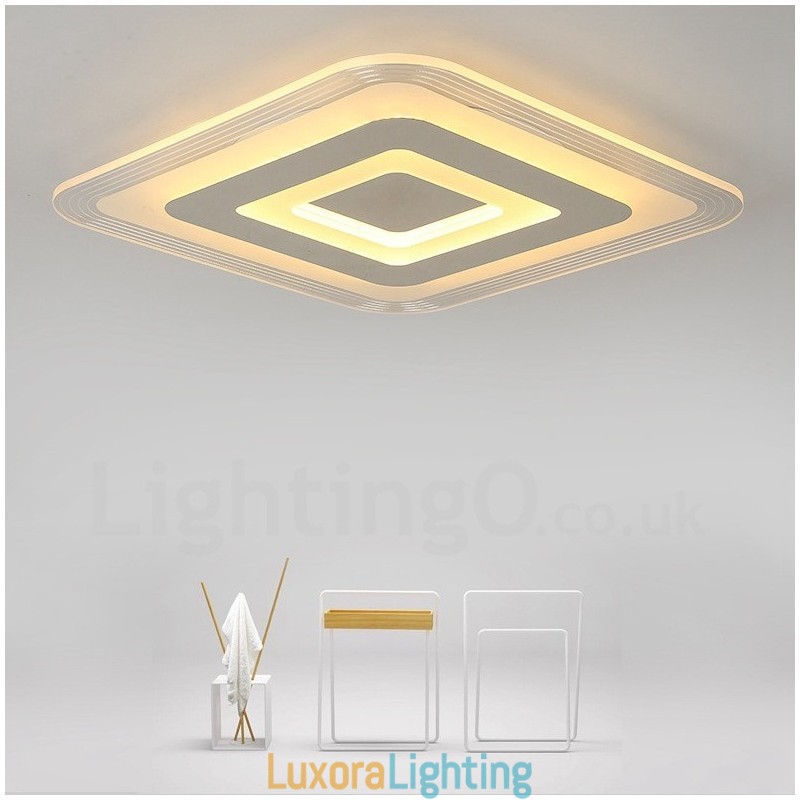 Designer Touch Decorative Modern Contemporary Integrated Metal Flush Mount Light