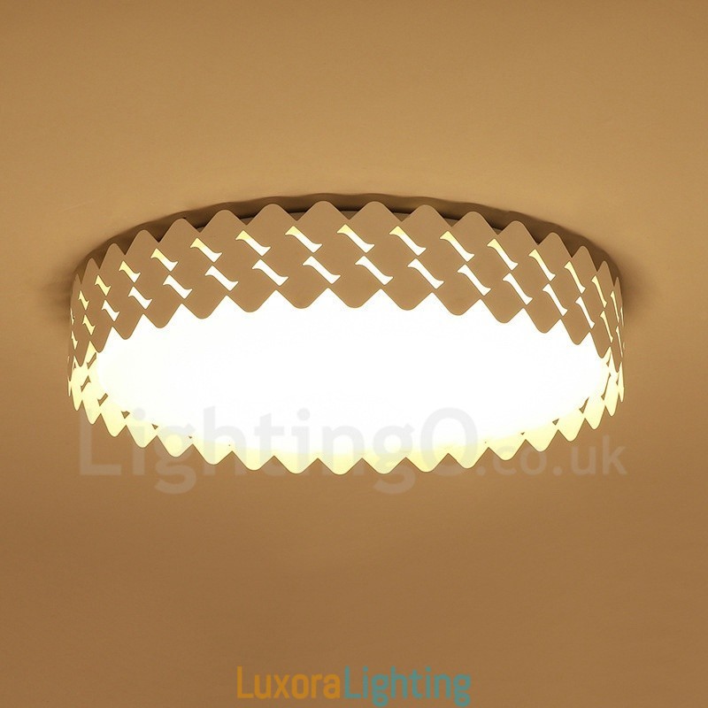 Designer Touch Decorative Modern Contemporary Integrated Metal Flush Mount Light