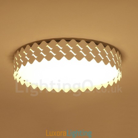 Designer Touch Decorative Modern Contemporary Integrated Metal Flush Mount Light