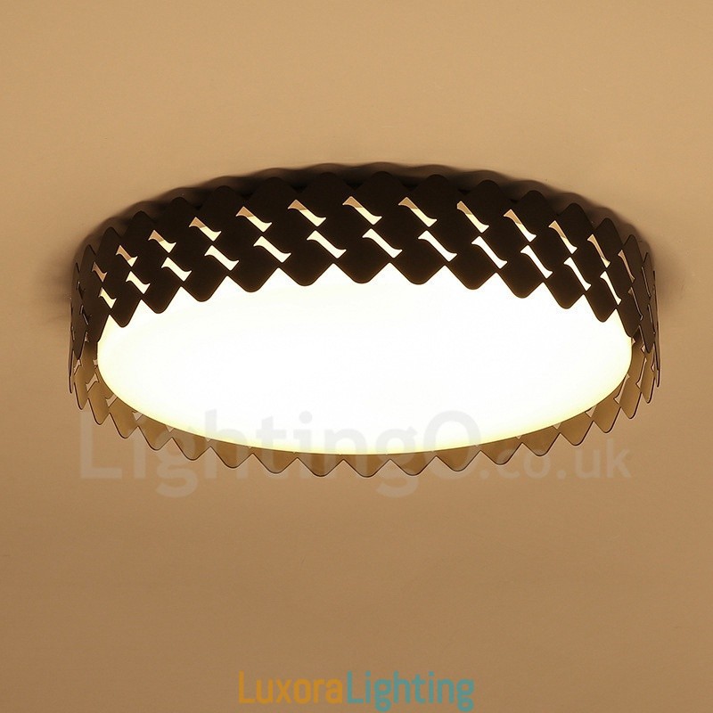 Designer Touch Decorative Modern Contemporary Integrated Metal Flush Mount Light