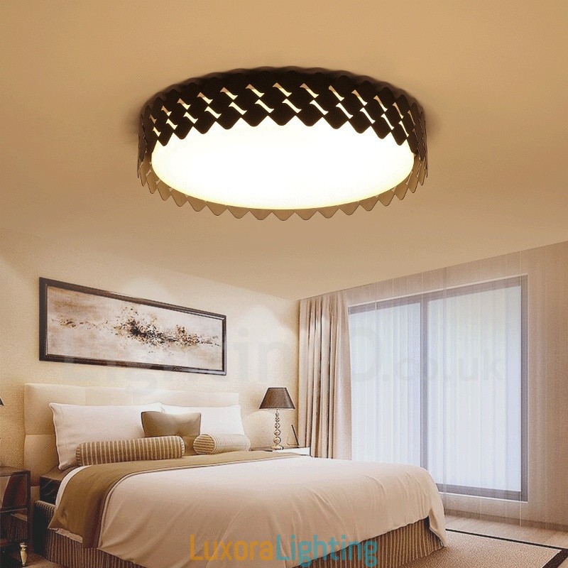 Designer Touch Decorative Modern Contemporary Integrated Metal Flush Mount Light
